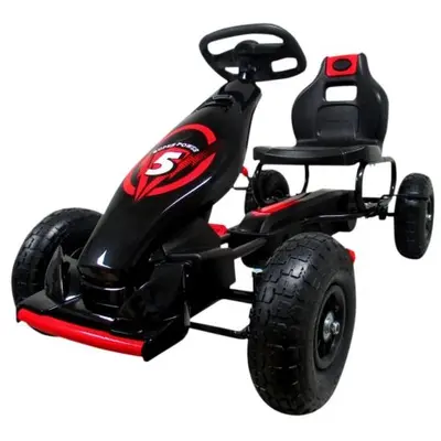 Kart cu pedale gokart, 4-10 ani, roti gonflabile, g8 r-sport - rosu edeedig18rosu