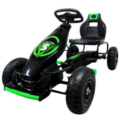 Kart cu pedale gokart, 4-10 ani, roti gonflabile, g8 r-sport - verde edeedig18verde