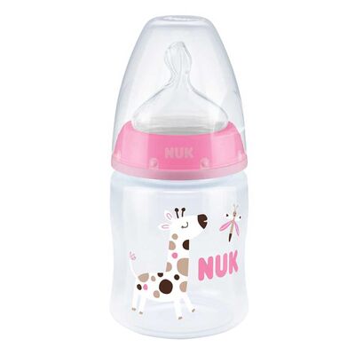 Biberon Nuk First Choice PP 150 ml Control Temperatura Tetina Silicon M 0-6 luni Girafa ERFMAR-N5014