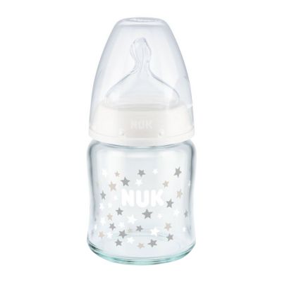 Biberon Nuk First Choice Sticla 120 ml Control Temperatura Tetina Silicon M 0-6 luni Alb ERFMAR-N4895