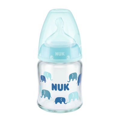Biberon Nuk First Choice Sticla 120 ml Control Temperatura Tetina Silicon M 0-6 luni Bleu ERFMAR-N4901