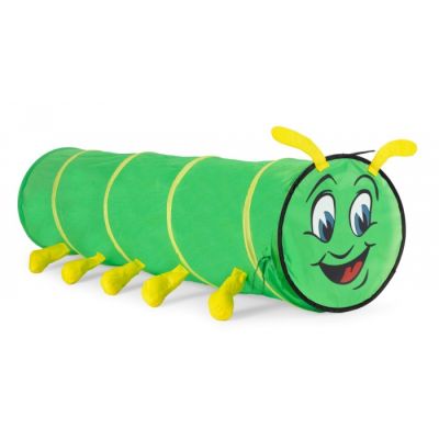 Cort de joaca pentru copii cu tunel ecotoys 8601 - omida verde edeedi8601