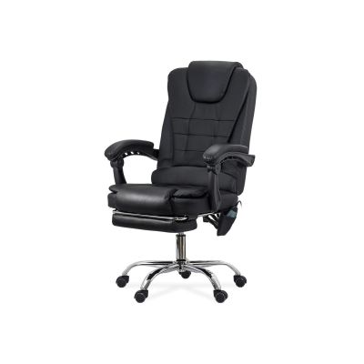 Scaun directorial cu functie de masaj off 418m, temporizator, 7 puncte, inaltime reglabila, cadru cromat, 120 kg, negru drm10124