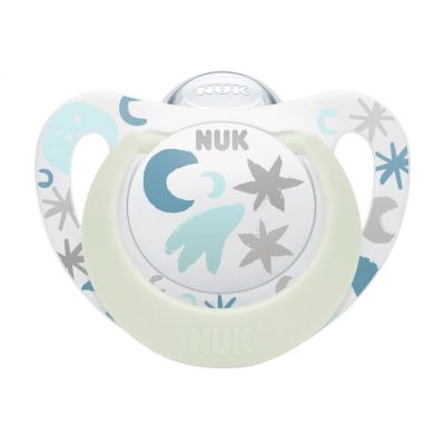 Suzeta Nuk Star Night Silicon 0-6 luni M1 Bleu ERFMAR-N2299