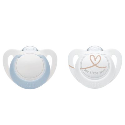Suzeta Nuk Star Silicon 0-2 luni Bleu, Set 2 Bucati ERFMAR-N1889