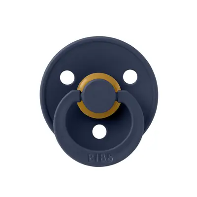 Bibs - suzeta colour latex, tetina rotunda, 0 luni +-deep space bbb100259c