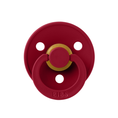 Bibs - suzeta colour latex, tetina rotunda, 0 luni +-ruby bbb100263c