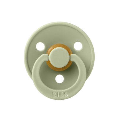 Bibs - suzeta colour latex, tetina rotunda, 0 luni +-sage bbb100250c