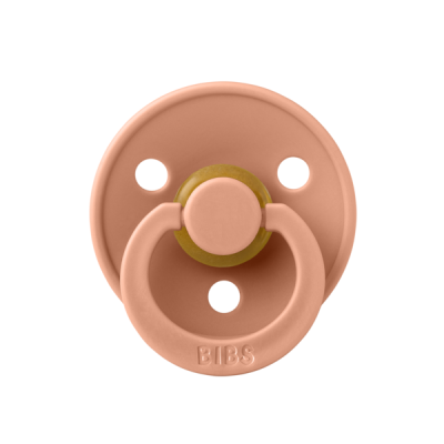 Bibs - suzeta colour latex, tetina rotunda, 6 luni +-peach bbb200246c