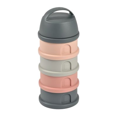 Recipient lapte praf 4 compartimente Beaba Mineral Grey/Pink ERFB911713