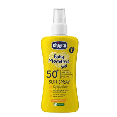 Spray protectie solara Chicco Baby Moments SPF 50+, 150 ml, 0 luni+ CHC11260-9