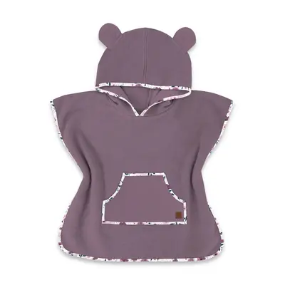 Qmini - Poncho baie, Cu gluga, buzunar si urechi, Materiale certificate Oeko Tex Standard 100, 1 - 4 ani, Heather BYN6426972019552