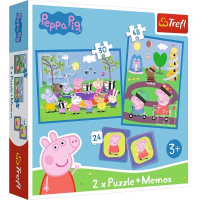 PUZZLE TREFL 2IN1 MEMO PEPPA PIG MOMENTELE FERICITE VIV93331