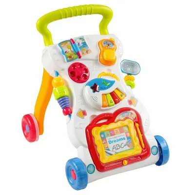 Antepremergator educational cu sunete si lumini, Cu panou detasabil, Cu mini pian, Baby Mix BYN38645
