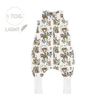 Sac De Dormit Cu Picioare, Bumbac 1 Tog, Happy Bear, S, 1-3 Ani Pjb602616