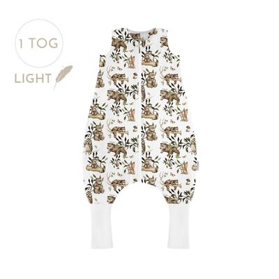 Sac De Dormit Cu Picioare, Bumbac 1 Tog, Happy Bear, Xs, 6 - 12 Luni Pjb602609