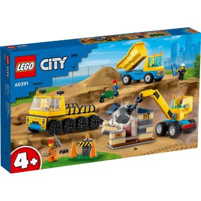 LEGO CITY CAMIOANE DE CONSTRUCTIE SI MACARA CU BILA PENTRU DEMOLARI 60391 VIVLEGO60391