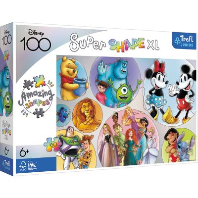 PUZZLE TREFL PRIMO SUPER SHAPE XXL 160 DISNEY 100 LUMEA DISNEY VIV50033