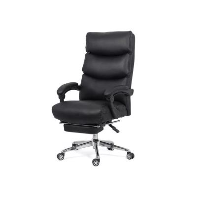 Scaun directorial off 422, perne duble, piele ecologica, suport picioare retractabil, mecanism a-sincron, 120 kg drm10137