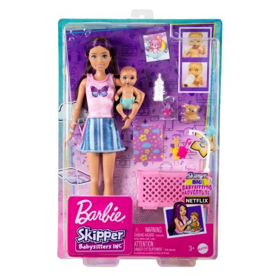 PAPUSA BARBIE MAMICA SATENA CU BEBELUS VIVMTFHY97_HJY33