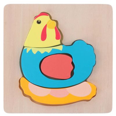Puzzle din lemn Marionette Gaina 5 piese ERFED68040-GAI