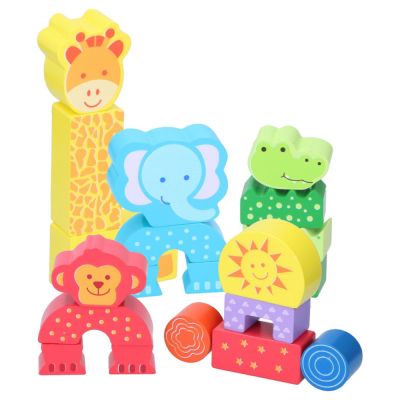 Set constructie din lemn Marionette animale salbatice 20 piese ERFED66091
