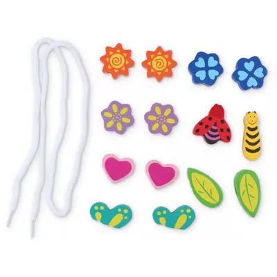 Set constructie din lemn Marionette forme geometrice 75 piese ERFED70012