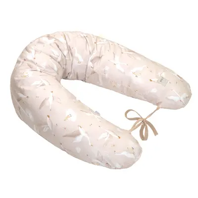 Perna Pentru Gravide Si Alaptare, Husa Detasabila Din Bumbac 100% Si Umplutura Antialergica Babysoft  , Gasca Bej, Amy Pjb84272