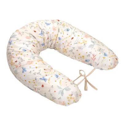 Perna Pentru Gravide Si Alaptare, Husa Detasabila Din Bumbac 100% Si Umplutura Antialergica Babysoft  , Lunca Bej, Amy Pjb84271