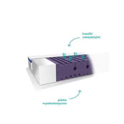 Saltea Pentru Copii, Fata Dubla, Fermitate Diferita, Spuma Pur Hr Antibacteriana Si Strat Extra De Spuma Confortabila, Husa 360, Tencel Cu Fibre De Viscoza Si Ioni De Argint Antibacteriana, 140x70x10 Pjbhighquality140