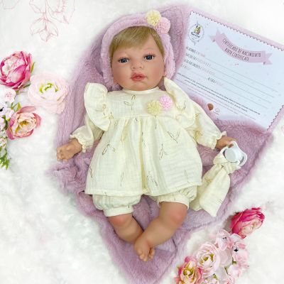 Papusa Artizanala cu miros de vanilie - Nines nou-nascut (40 cm) TSG204