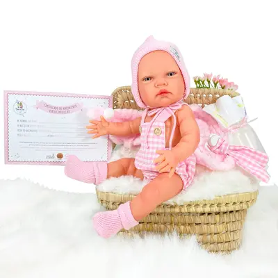 Papusa Artizanala cu miros de vanilie - Rubi nou-nascut (45 cm) TSG202