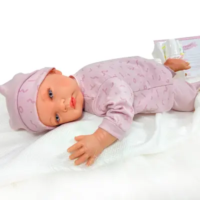 Papusa Artizanala cu miros de vanilie Premium - Celia nou-nascut (48 cm) TSG213