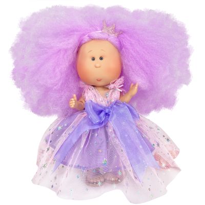 Papusa Artizanala cu miros de vanilie si articulatii - Mia Candy cu par mov (30 cm) TSG1200