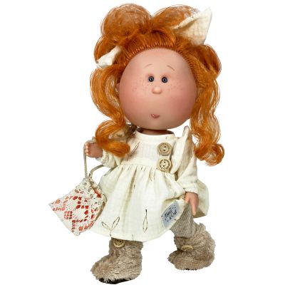 Papusa Artizanala cu miros de vanilie si articulatii - Mia cu par roscat (30 cm) TSG1209