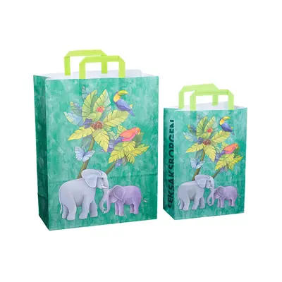 Sacosa cadou din hartie - Jungla (XS - 18 x 8 x 22cm, 70g) TSG1704