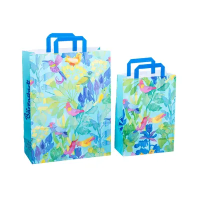 Sacosa cadou din hartie - Pasari (S - 22 x 10.5 x 32cm, 70g) TSG2305