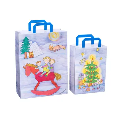 Sacosa cadou din hartie - X-mas copii (L - 32 x 14 x 42cm, 90g) TSG1807