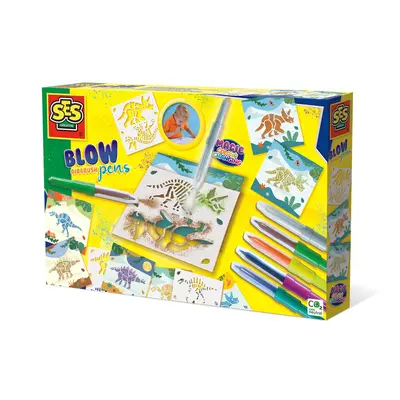 Set creativ - Desenez dinozauri cu markere cu aerograf ca isi schimba culoarea TSG14286