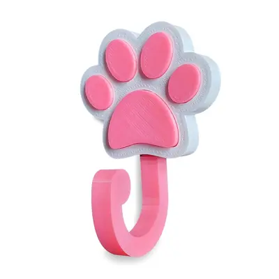 Agatatoare/cuier Paw Pink - Pc-3d-cuier-paw-pnk