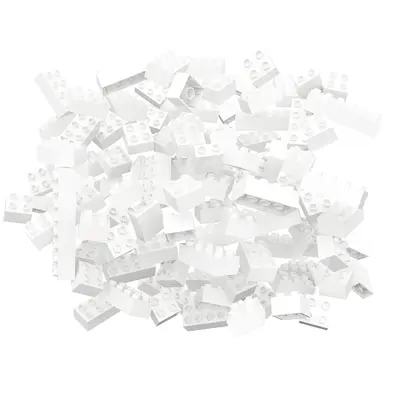 Blocuri de constructie albe Hubelino (120 piese) TSG420619