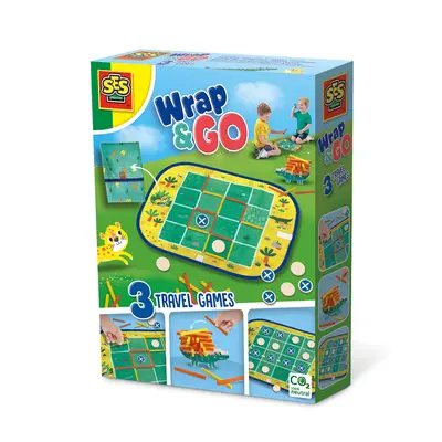 Joc de calatorie Wrap &amp; Go - Patru la rand - Puncte si linii - Joc de stivuire croco TSG02235