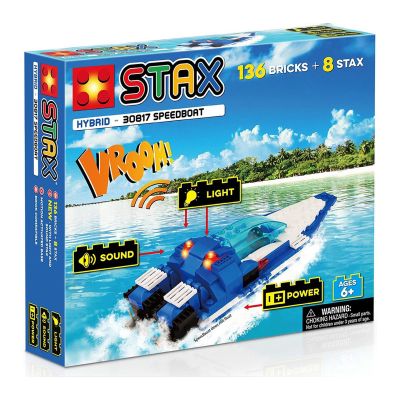 Jucarie - Seturi de constructie cu lumini si sunete Stax - Barca cu motor TSG30817