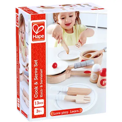 Jucarie din lemn - Set gateste si serveste TSGE3150A