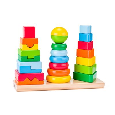 Jucarie din lemn de stivuit - Forme geometrice TSG90227