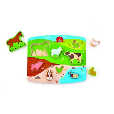 Puzzle din lemn - Animale de la ferma 3D TSGE1454A