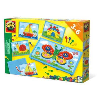 Set creativ de jucarie mozaic - Jucarie Tabla mozaic cu carduri TSG14898