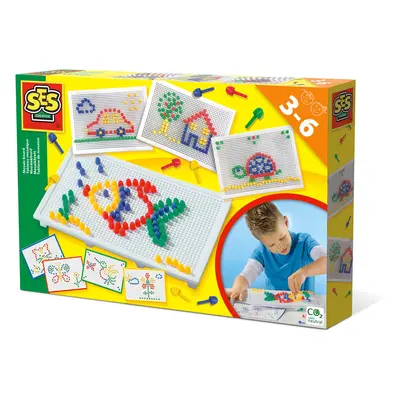 Set creativ mozaic - Tabla de jucarie mozaic cu pini colorati TSG14848