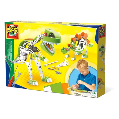 Set de constructie - Dinozauri din metal T-rex si Stegosaurus TSG14958