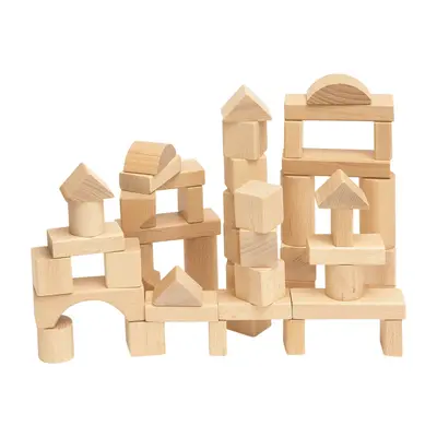 Cuburi din lemn naturale (50 piese) TSG90650